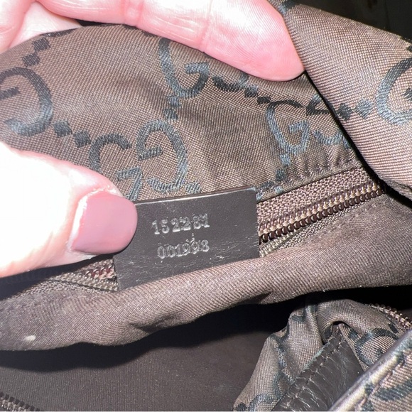 Pre-Loved Gucci GG Denim Brown Canvas Shoulder Bag - Picture 8 of 8